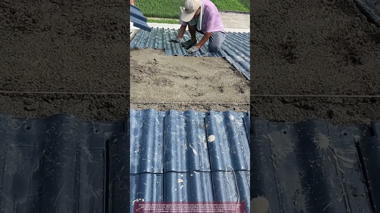 Wet-Fixing Tiles on Waterproofed Concrete: Rural Chinese Technique