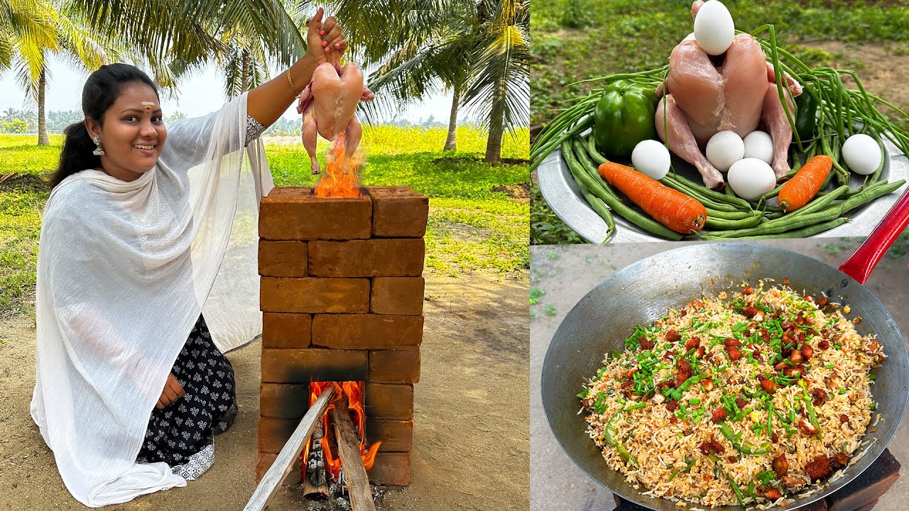 Rocket Rice Cooker ROCKET STOVE CHICKEN FRIED RICE | ராக்கெட் அடுப்பில் சிக்கன் ரைஸ் ...