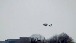 Ec-135P2 Helicopter Landing At Upmc Pn22 Helipad.