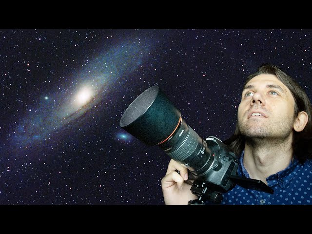 ANDROMEDA GALAXY with only a Camera, Lens, & Tripod class=