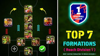 Top 7 Best Custom Formations To Reach Division 1 In eFootball 2024 Mobile || Best Custom Formation