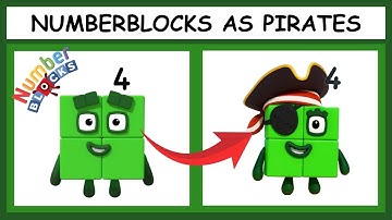 Numberblock Characters as Pirates | 1 to 10 Counting Song with Numberblocks | #numberblocks  #12345