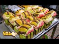 수박 식빵이 나타났다!! 식빵에서 향긋한 과일향까지? / Amazing Cube Watermelon Bread / Korean street food