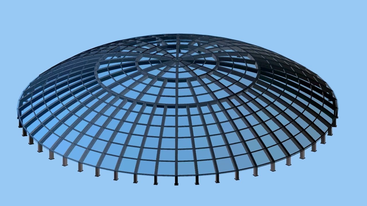 Glass dome roof installation