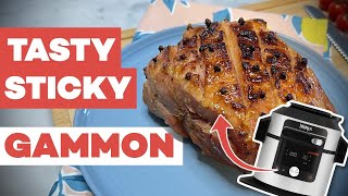 Pressure Cooker Gammon: Sticky Honey & Mustard Glaze
