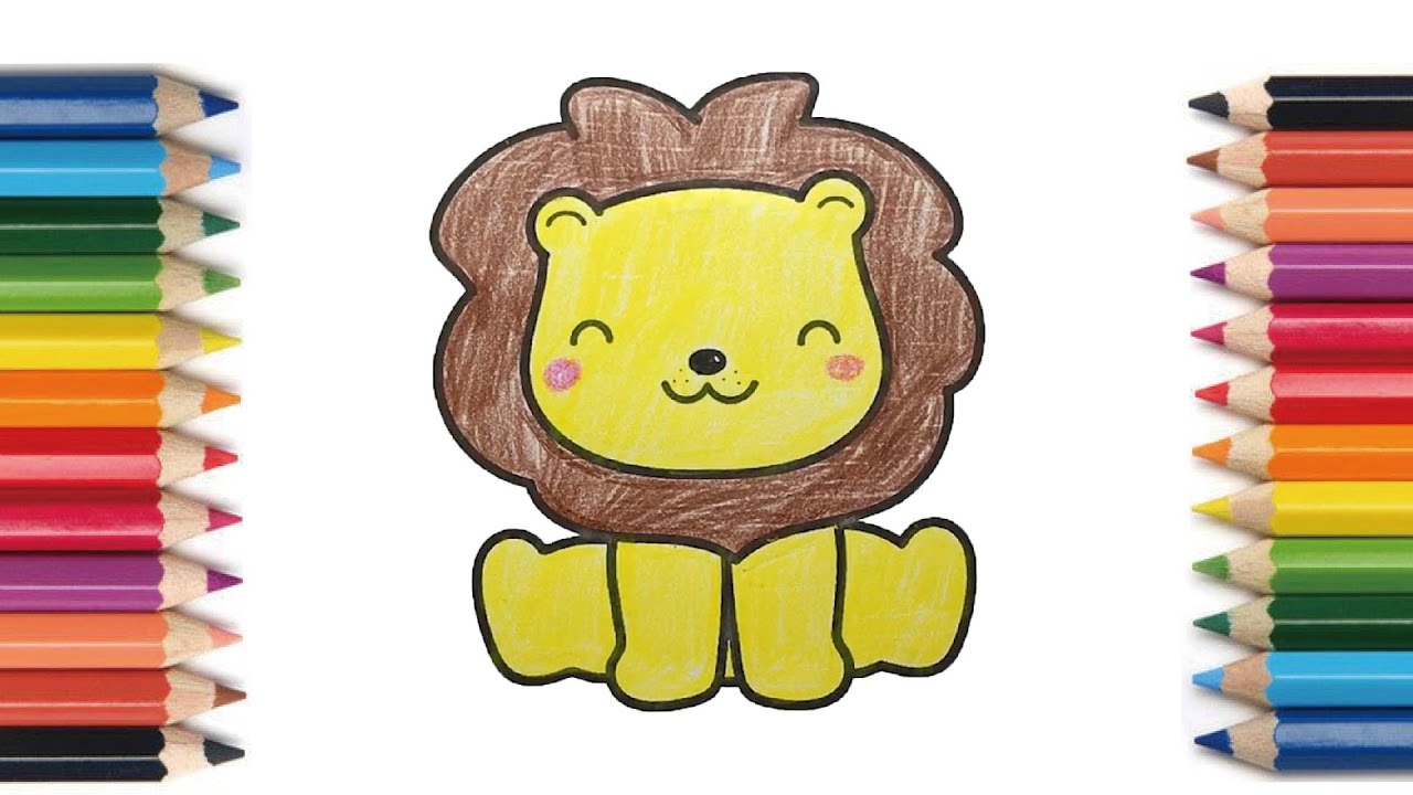 【Coloring】Lion 【塗り絵】ライオン 【画画】狮子 #Coloring 1173 - YouTube