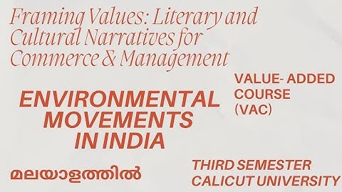 Environmental Movements in India | VAC Commerce and Management