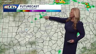Not as hot isolated storms possible