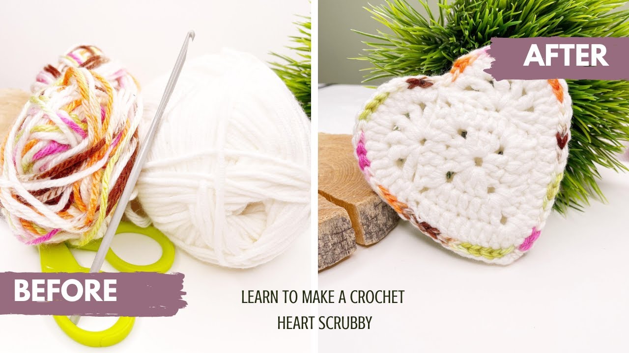 Crochet Heart Scrubby Tutorial