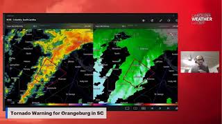 REPLAY Tornado Warning Bamberg Orangeburg in South Carolina
