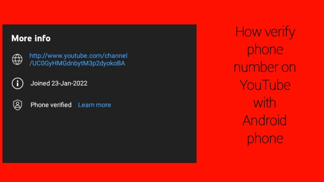 How to verify phone number on YouTube with Android phone|  