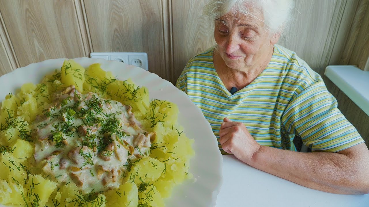 Грибы с картофелем - Русские субтитры