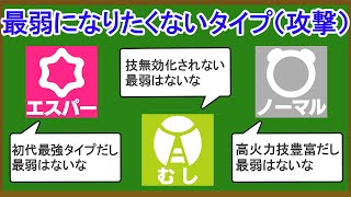 【攻撃側】無能なタイプランキングTOP18