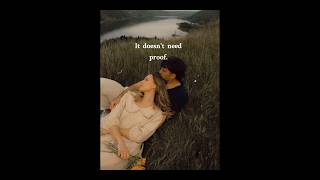 A Love That Needs No Evidence ❤️ #TrueLove #DeepConnection #Commitment