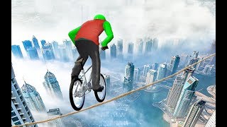 BMX Bike on Rope: Freestyle Cycle Stunts screenshot 5