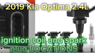 2016-2020(4th generation) Kia Optima 2.4L ignition coil and spark plug LOCATION 