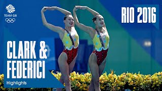 Katie Clark & Olivia Federici Artistic Swimming Duet Highlights | Rio 2016