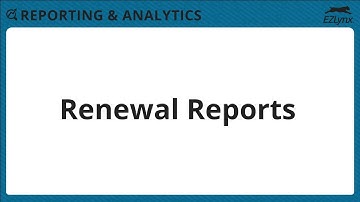 EZLynx 5 - How to Run Renewal Reports