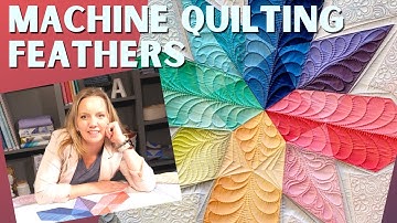 Machine Quilting Feathers in Quilt Blocks: Week 2 of the Feathers Free-motion Challenge