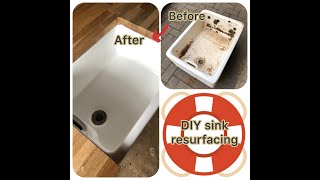 DIY KITCHEN SINK RESURFACING (Full Video)