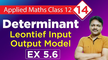 Leontief Input Output Model | Determinant part 14 Ex 5.6 | Applied Maths Class 12 | Gaur Classes