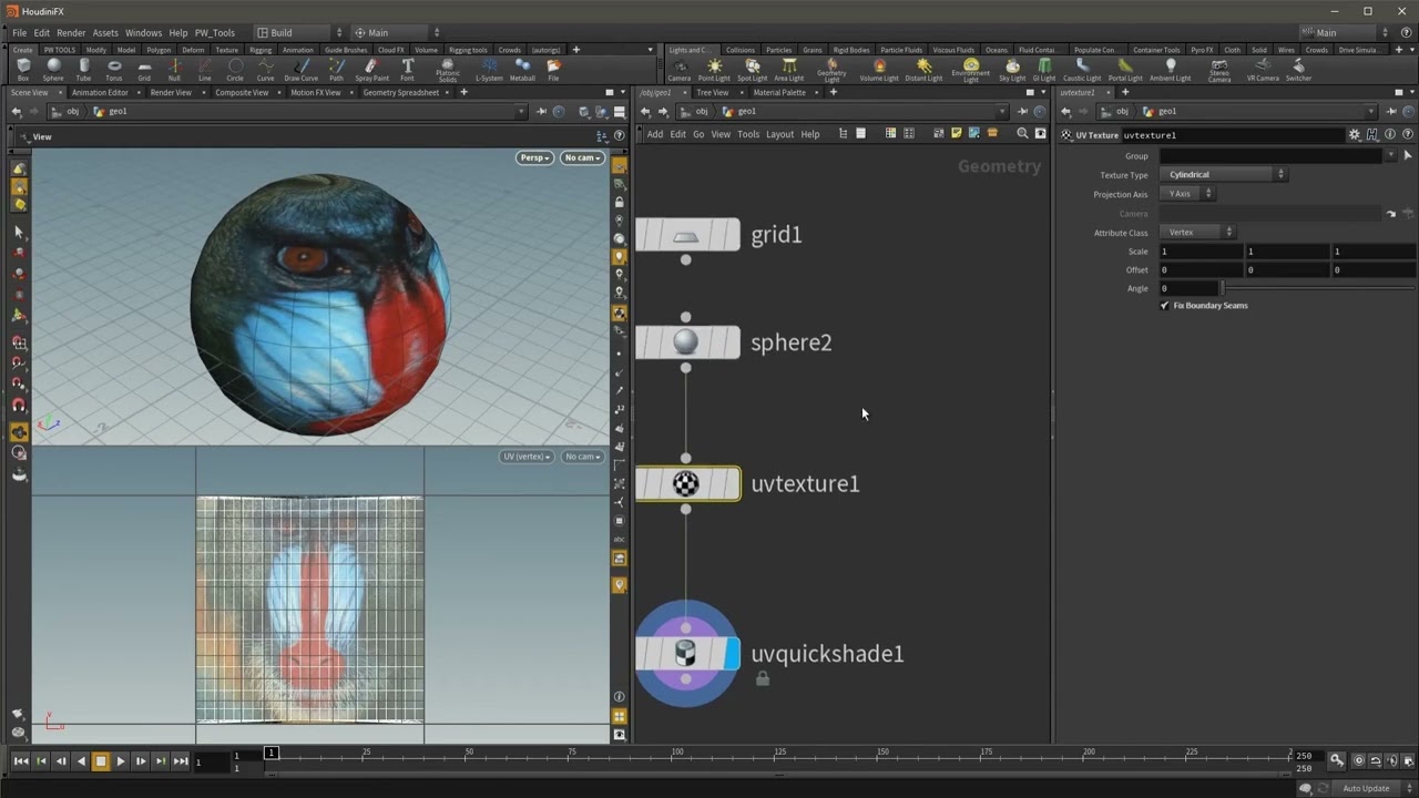 Базовый курс Houdini #41 - Ноды для работы с UV координатами