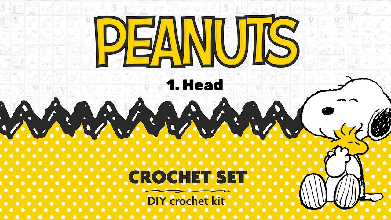 Peanuts Crochet Set Snoopy Tutorial – 1. Head - YouTube