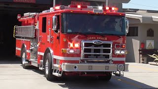 Long Beach Fire Dept. *NEW* Engine 11 Responding 8/8/2025