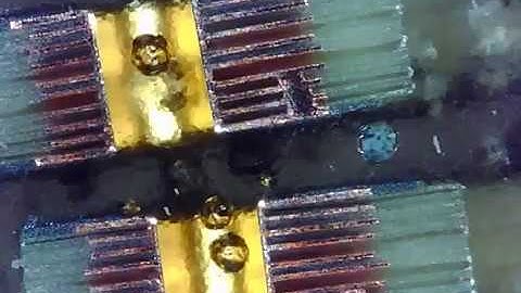 hole of pcb circuit when checking microsection