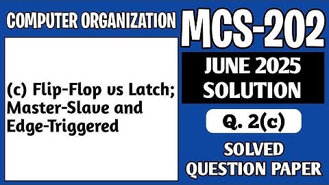 P6- 2(c) | MCS202 June 25 Solution | MCS 202 Solved Question Paper | MCS202 Important Questions