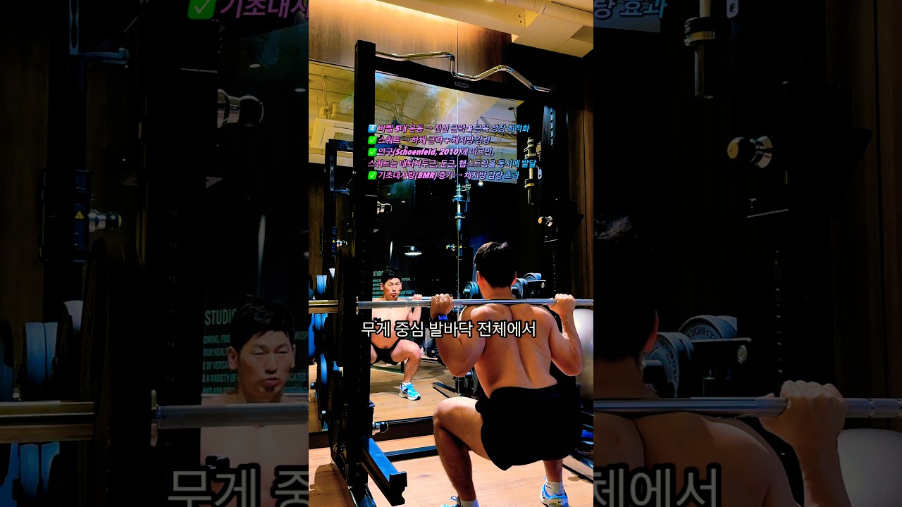 스쿼트: 하체근력+ 체지방 감량