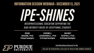 IPE-SHINES Informational Webinar