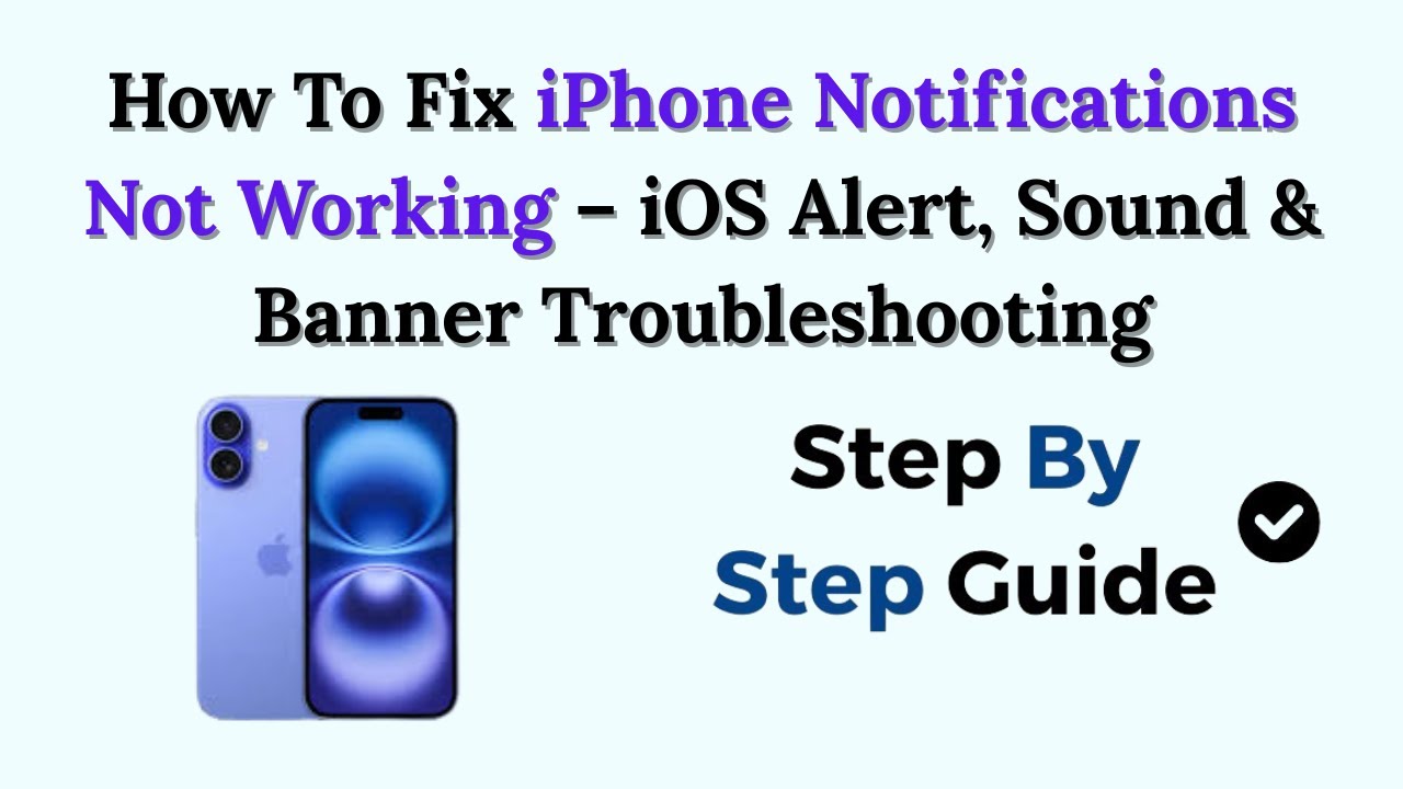 How To Fix iPhone Notifications Not Working – 2026 iOS Alert, Sound ...