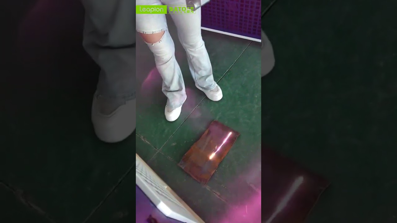 Continuous cleaning machine test video 