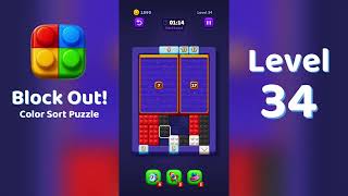 Block Out Level 34 Walkthrough 🧩 | All Levels Solution | Mini Boss