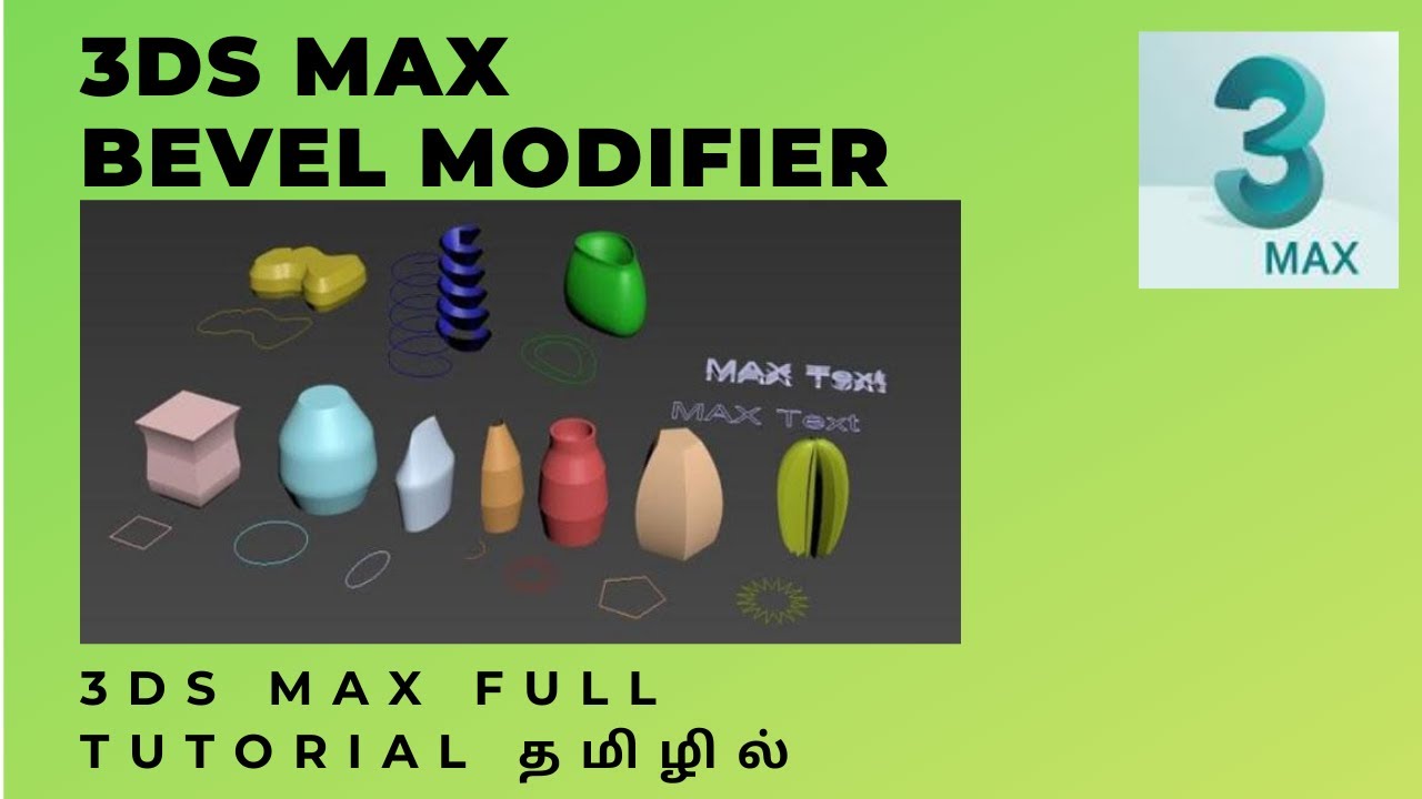BEVEL MODIFIER || 3DS MAX TUTORIAL IN TAMIL || SMT - YouTube