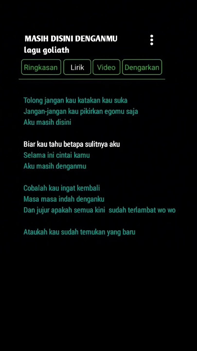 lirik goliath - masih disini masih denganmu #goliathband #music