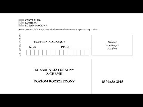 Chemia Maj 2015 STARA PODSTAWA (Live) [matura]