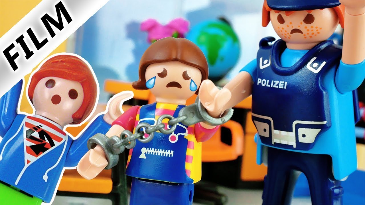 Playmobil Film Deutsch VATER VERHAFTET EIGENES KIND IN DER SCHULE! WEGEN HAUSAUFGABEN? Familie Vogel