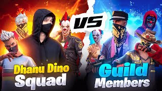 Dhanu Dino Team Vs Dhanu Dino Guild (DINO’S) Top Players | 4 VS 4 Match in Free Fire Max in Telugu