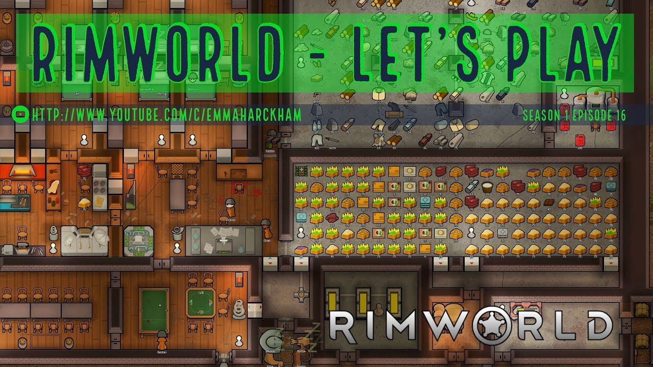 MORE WALLS, TOO MUCH FOOD RimWorld Unmodded Gameplay S1 16 YouTube