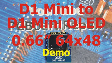 D1 Mini OLED 0.66" 64x48 Demo Sketch on Wemos D1 Mini ESP8266 Wifi IOT Module