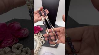 Украшения с ИОЛИТОМ и ЖЕМЧУГОМ #шайдова #авторскиеукрашения #бусы #натуральныекамни #украшения