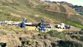 Bigge Transports Historic Gun Barrel at Rodeo Beach, California