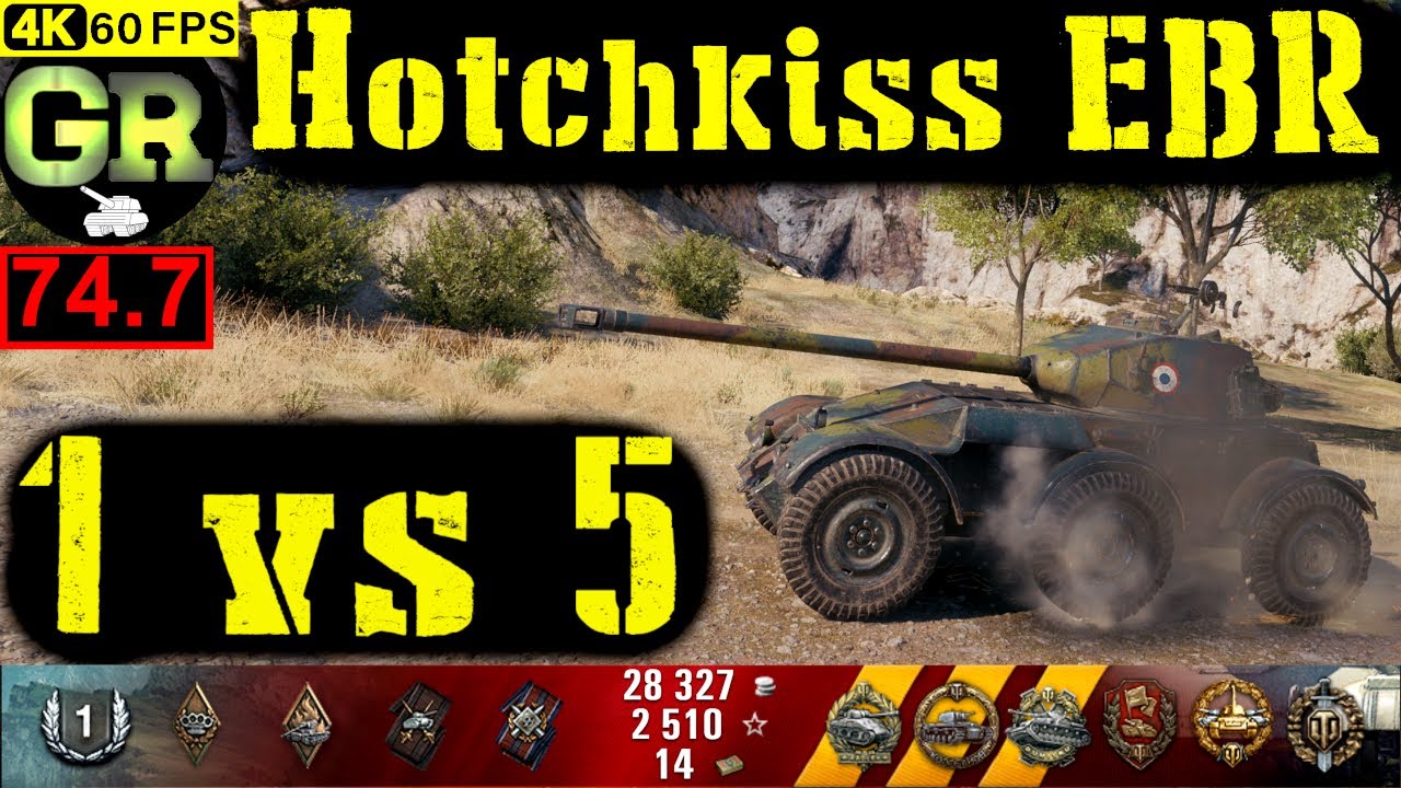75_World of Tanks Hotchkiss EBR WoT Replay - 9 Kills 2.8K DMG(Patch 1.4.0)