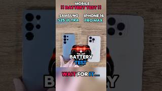 ⚡☠️ SAMSUNG S25 ULTRA VS IPHONE 16 PRO MAX BATTERY TEST!!