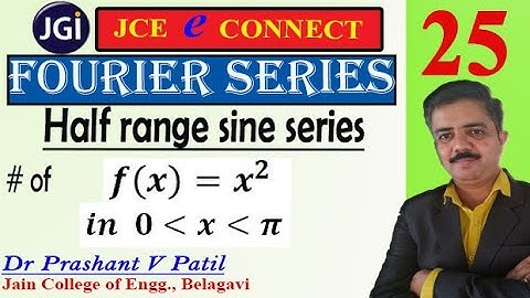 Half range Fourier sine series of x^2 in (0, π) || 18mat31 || Dr Prashant Patil