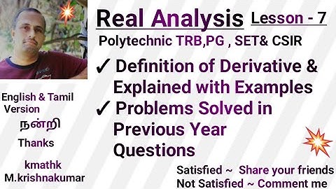 real analysis Real Analysis polytechnic TRB PG set net csir