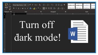 How to Turn Off Dark Mode in Microsoft Word screenshot 4