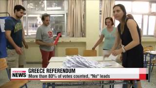 Greek ′No′ vote rises to 61％ after almost all votes counted   그리스 정부 ″국민투표